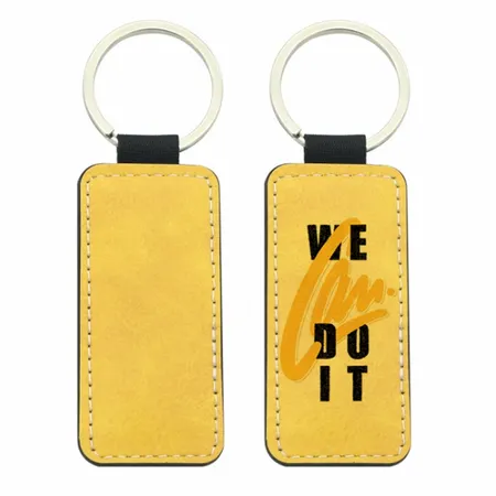 Full-Color Rectangle Leather Keychain Full-Color Rectangle Leather Keychain - Custom Pro Prints