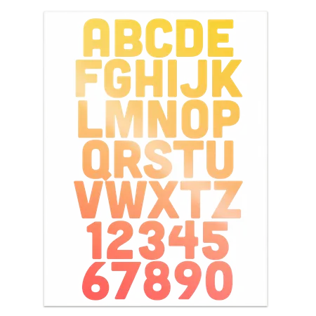 Alphanumeric Heat Transfer Patches - Custom Pro Prints