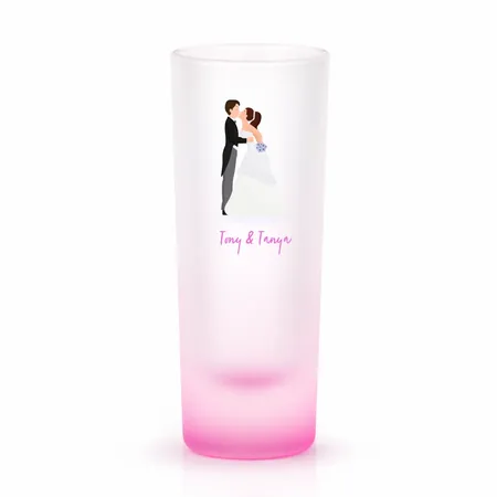 Radiant Base Frosted Tall Shot Glass - Custom Tees Today