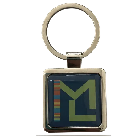 Epoxy Square Metal Keychain Epoxy Square Metal Keychain - Custom Pro Prints