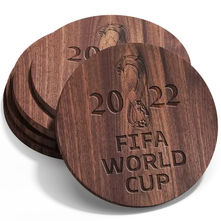 Custom Handmade Walnut Coaster - Tote Bags Now