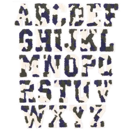 Chenille Camo Letters Patches - Custom Pro Prints