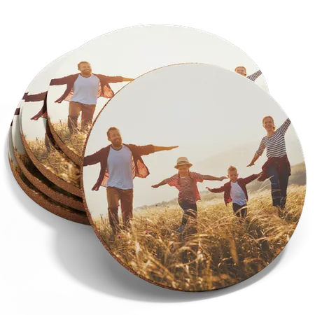 Custom Photo Fiberboard Coasters - Tote Bags Now
