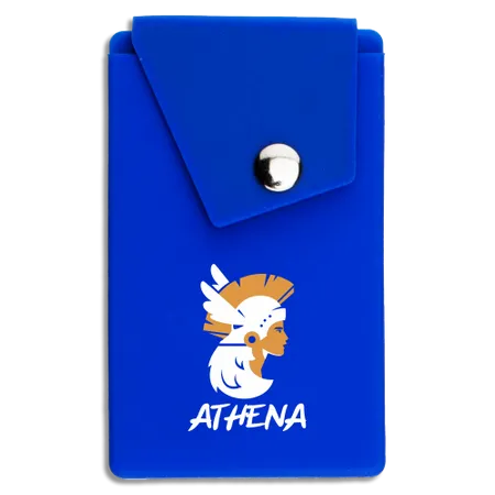Silicone Card Holder Pressed-On Button Pocket - Custom Tees Today