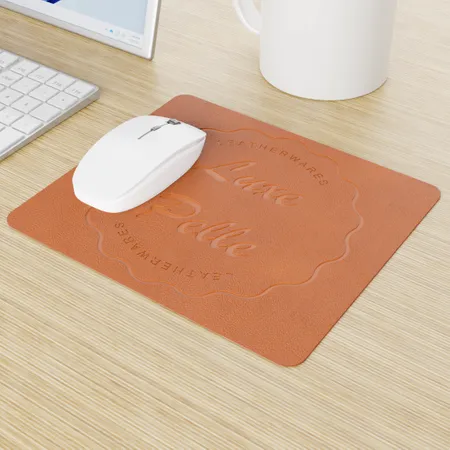 Custom Leather Mouse Pad Custom Leather Mouse Pad - Stealth Promo Co