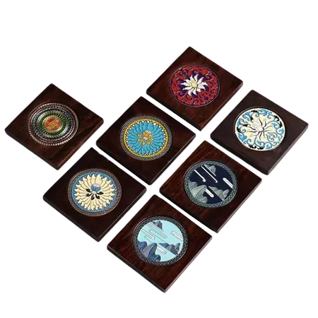 Customized Ebony Alloy Coaster - Tote Bags Now