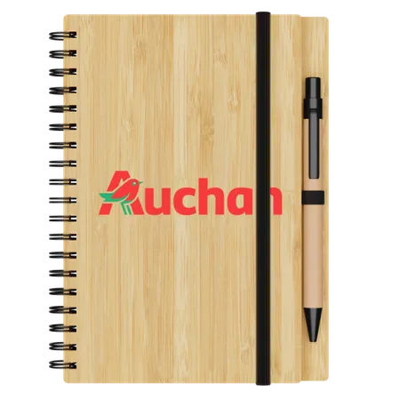 Petit carnet et stylo bambou gravé