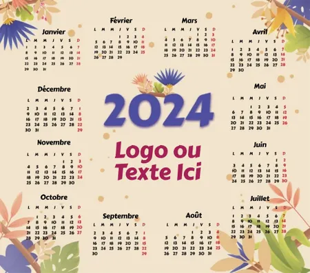 Tapis de souris calendrier floral - Imprint Now - FR