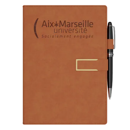 Carnet de notes en cuir avec stylo