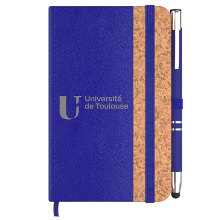 Carnet de notes en liège Hyde et stylo Paragon
