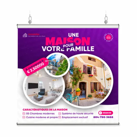 Bannières à pince suspendues - Imprint Now - FR