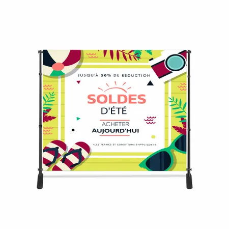 Bannière à pied ajustable - Imprint Now - FR