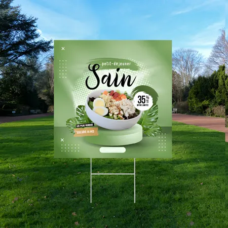 Panneau pour les offres de déjeuners