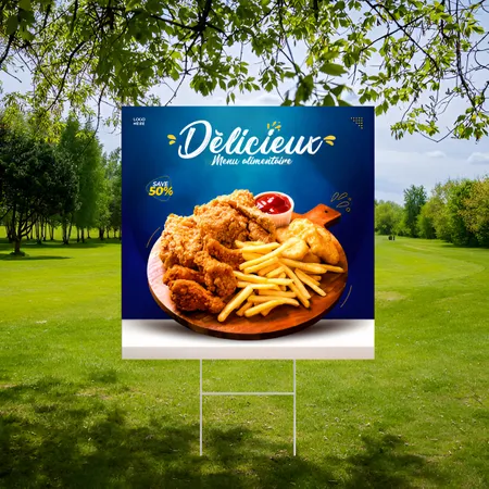 Panneau pour des offres de restaurant