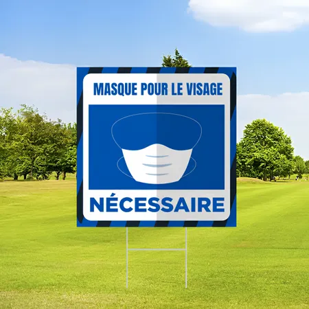 Panneau pour port du masque