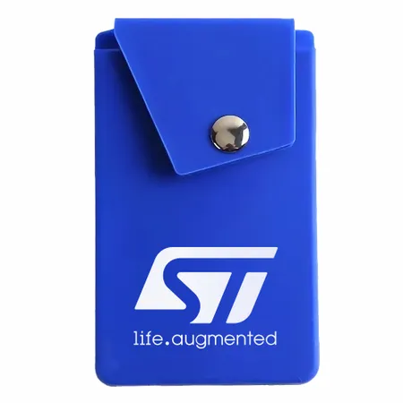 Porte-carte pour téléphone en silicone avec bouton - Imprint Now - FR