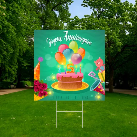Panneau d'anniversaire ballons
