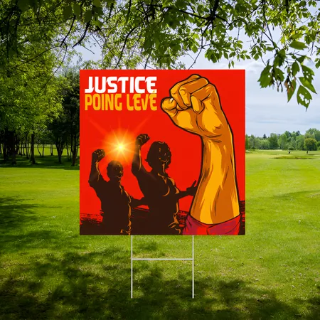 Panneau personnalisé de protestation pour la justice