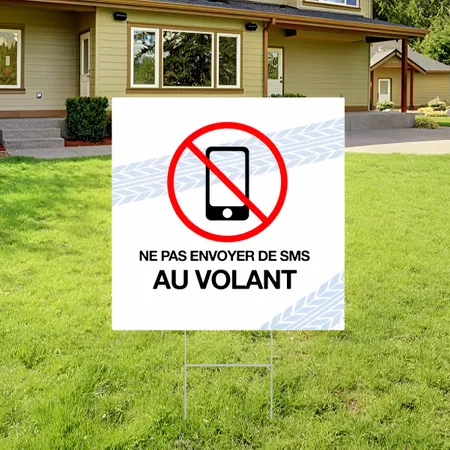 Panneau "Ne pas utiliser de téléphone portable au volant”