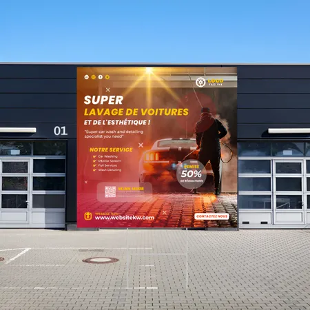 Panneau pou lavage-auto