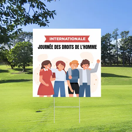 Panneau pour la journée des droits de l’Homme