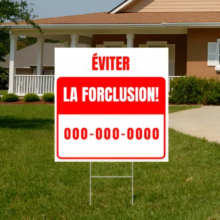 Panneau "Éviter les saisies immobilières”