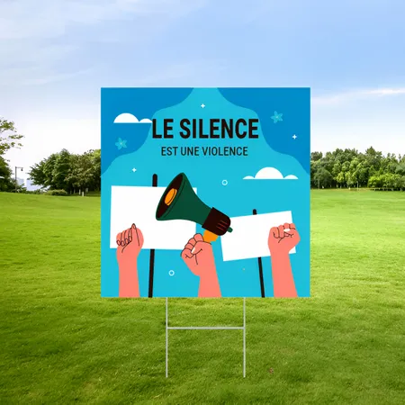 Panneau de protestation à message personnalisé