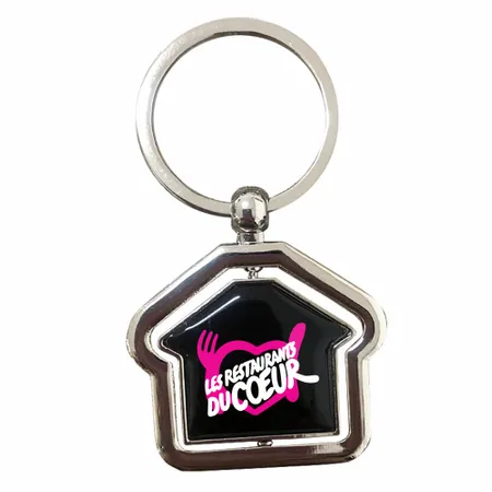 Porte-clés en métal Spinning House - Imprint Now - FR