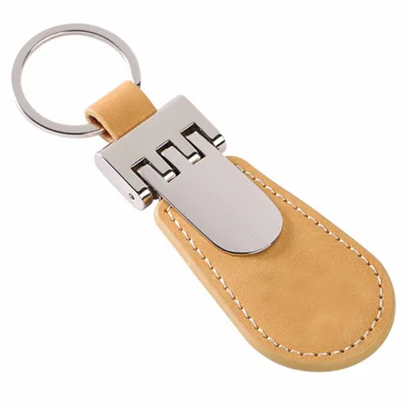 Porte-clés en cuir plaque royale