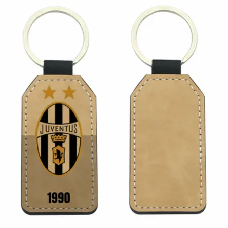 Porte-clés en cuir avec étiquette en couleur