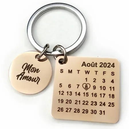 Charmant porte-clés en métal - Imprint Now - FR