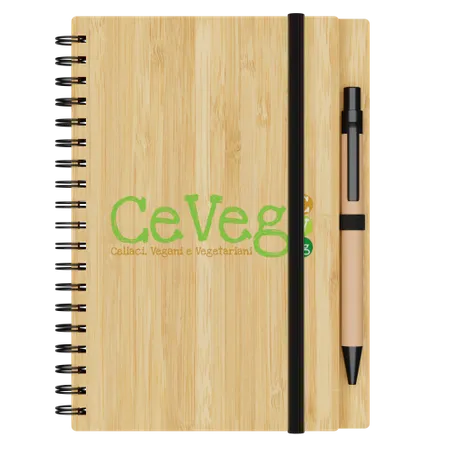 Set Taccuino Inciso in Bamboo con Penna - Formato Piccolo