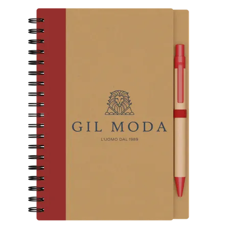 Set Taccuino Ecologico a Spirale con Penna