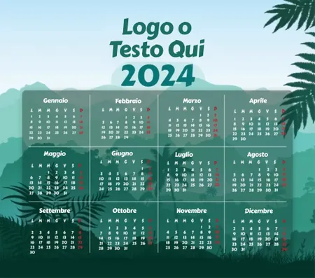 Tappetino per Mouse Natura con Calendario - Imprint Now - IT
