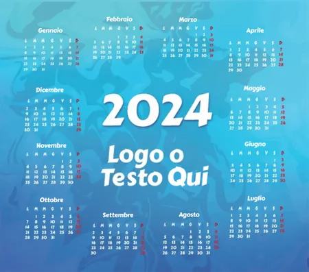Tappetino per Mouse Calendario Azzurro - Imprint Now - IT