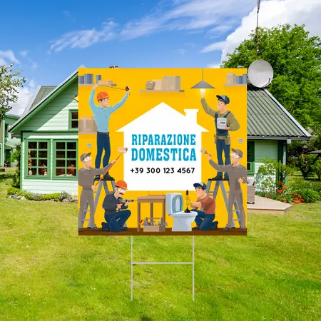 Cartelli da Esterno Personalizzati per Servizi di Riparazione Domestica
