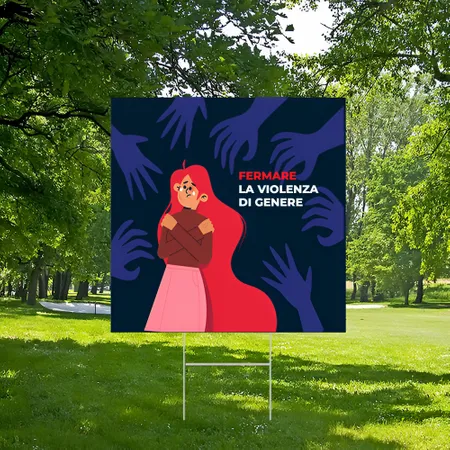 Cartelli da Esterno Personalizzati Contro per Violenza di Genere