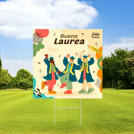 Cartelli da Esterno Personalizzati Happy Graduation
