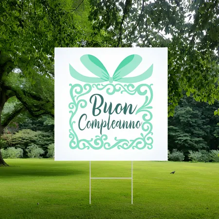 Cartelli da Esterno Personalizzati per di Compleanno a Due Colori