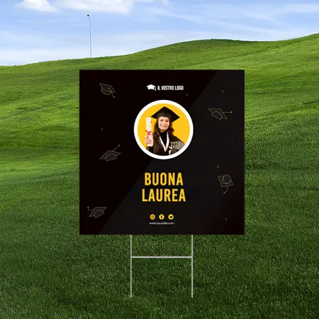 Cartelli da Esterno Personalizzati per Messaggi di Augurio per Laureati