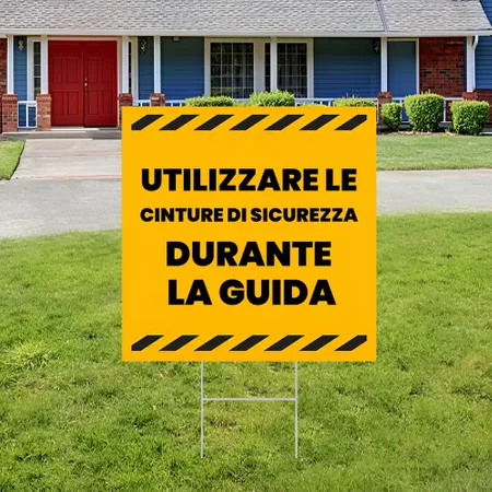 Cartelli da Esterno Personalizzati per Cinture di Sicurezza di Guida