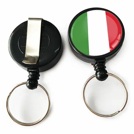 Portachiavi a Bobina con Chiusura Epossidica - Imprint Now - IT