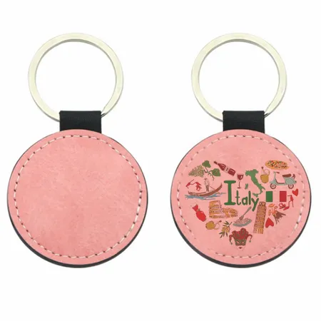 Portachiavi in Pelle con Cerchio a Colori - Imprint Now - IT