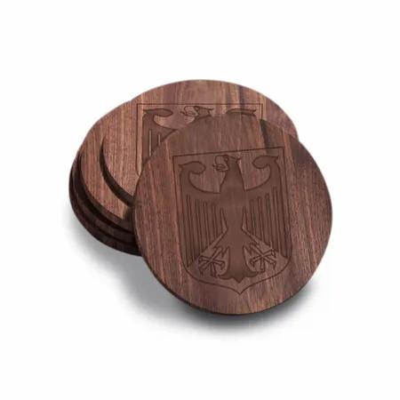 Handgefertigteuntersetzer aus Nussbaumholz - Imprint Now - DE