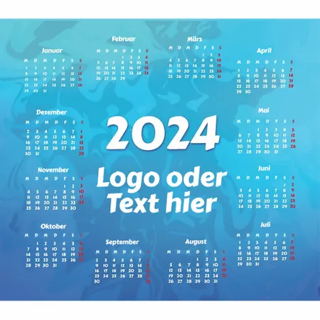 Hellblaues Kalender-Mauspad Hellblaues Kalender-Mauspad - Imprint Now - DE