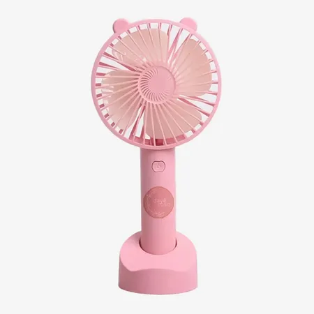 Mini-Schreibtischventilator mit Handyhalterung und Leuchtnachricht - Imprint Now - DE