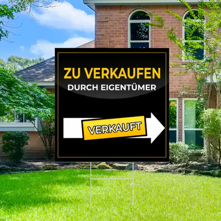 Individuelles Verkaufsschild