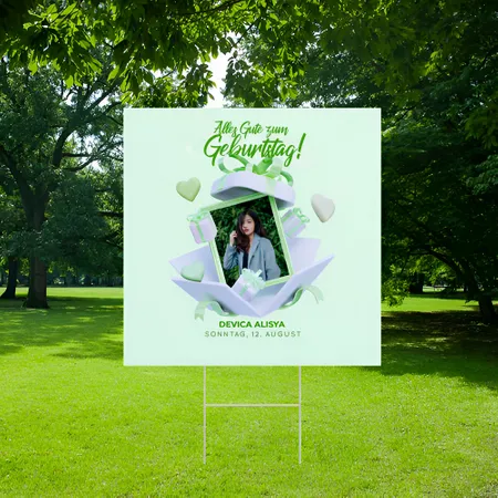 Individuelles Geburtstagsbild Gartenschild