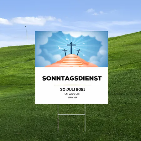 Individuelles Sonntagsgottesdienst-Gartenschilder