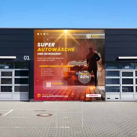 Individuelles Autowaschanlagen-Gartenschild